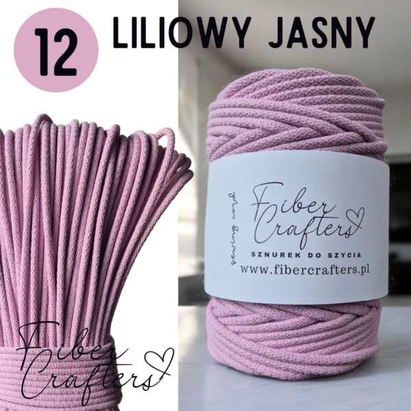 Sznurek do szycia FIBER CRAFTERS 6mm 100m LILIOWY JASNY