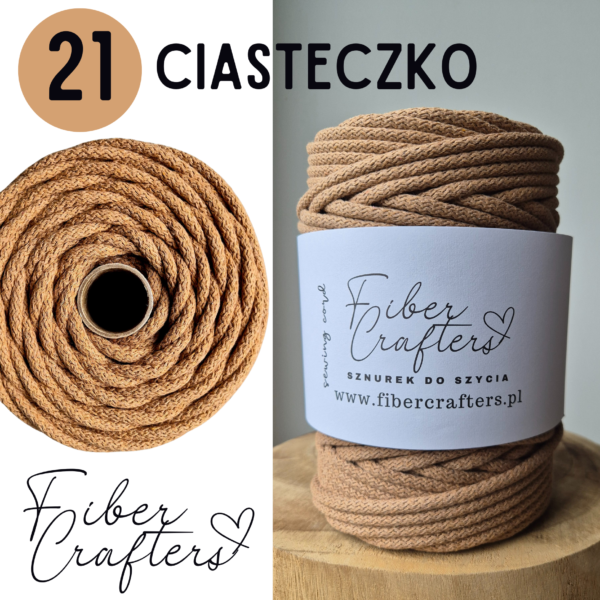 Sznurek do szycia FIBER CRAFTERS 6mm 100m CIASTECZKO