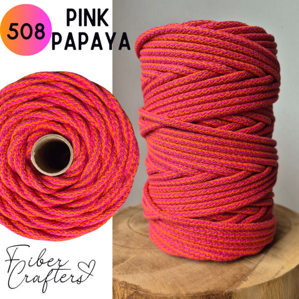 Sznurek do szycia FIBER CRAFTERS 6mm 50m 508 PINK PAPAYA