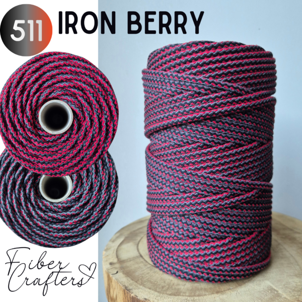 Sznurek do szycia FIBER CRAFTERS 6mm 50m 511 IRON BERRY