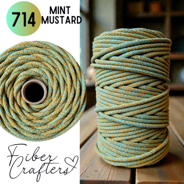 Sznurek do szycia FIBER CRAFTERS 6mm 50m 714 MINT MUSTARD