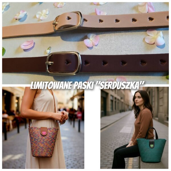 Regulowany pasek CAMEL skóra naturalna 120cm SERCA