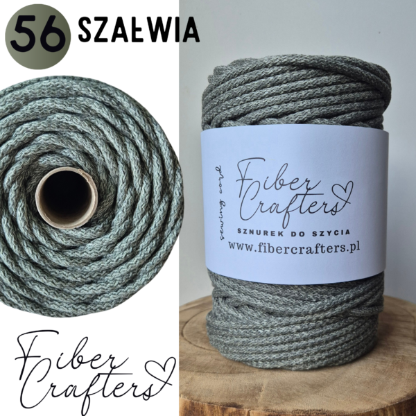 Sznurek do szycia FIBER CRAFTERS 6mm 100m SZAŁWIA nr 56