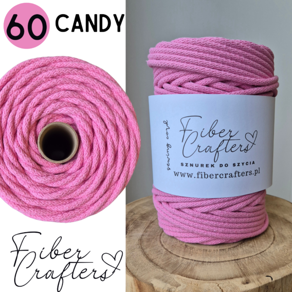 Sznurek do szycia FIBER CRAFTERS 6mm 50m CANDY nr 60
