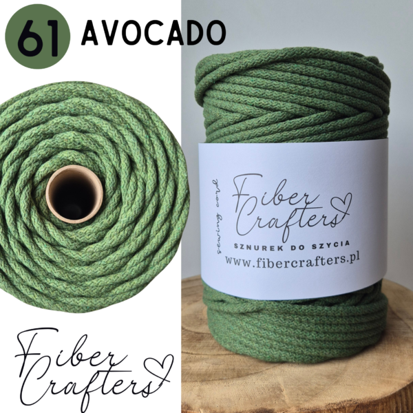 Sznurek do szycia FIBER CRAFTERS 6mm 50m AVOCADO nr 61